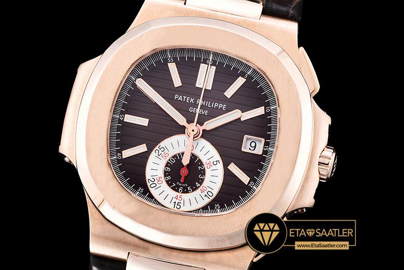 PP0210A -  5980 Nautilis Chrono 18K Wrapped RGLE Brown BP A7750 - 01.jpg